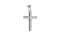 18k Grooved Cross Pendant | PDQXN00076